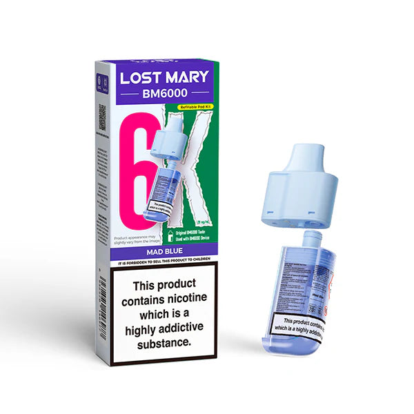 Lost Mary BM6000 Ersatzkartuschen inkl Mundstück – BM6000 Refill System, BM6000 UK Cartridge