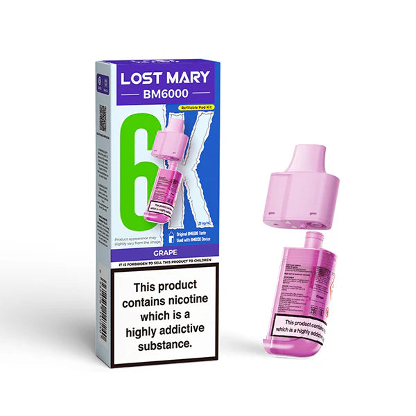 Lost Mary BM6000 Ersatzkartuschen inkl Mundstück – Lost Mary UK Nachfüllsystem, Lost Mary UK Zubehör