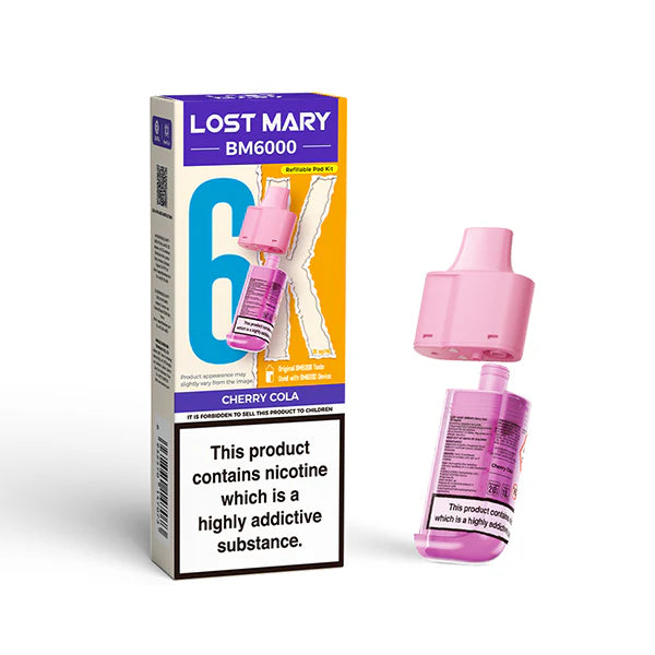 Lost Mary BM6000 Ersatzkartuschen inkl Mundstück – BM6000 UK Cartridge, Ersatzpod BM6000 Lost Mary