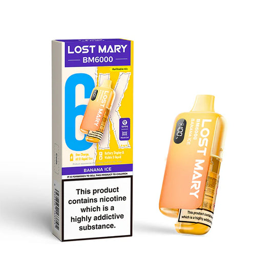 Lost Mary BM6000 - Banana Ice – Banana Freebase Liquid, Banana Ice Dampfen