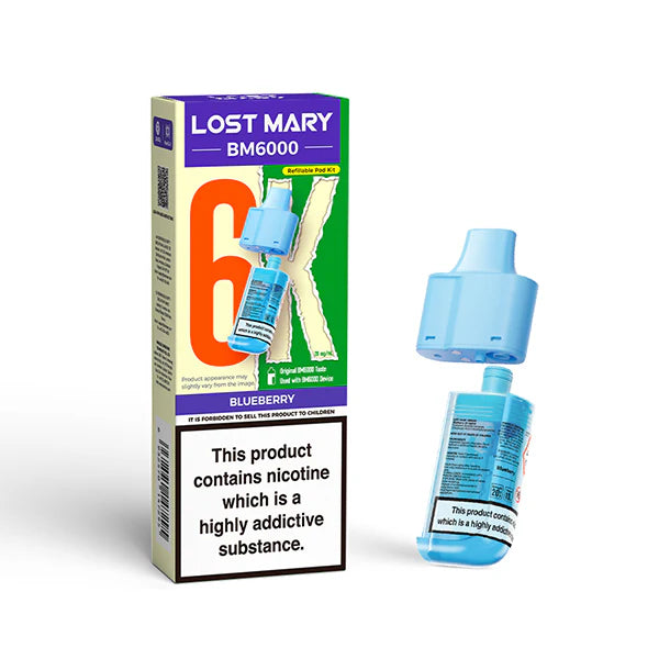 Lost Mary BM6000 Ersatzkartuschen inkl Mundstück – Lost Mary UK Zubehör, UK Pod System BM6000