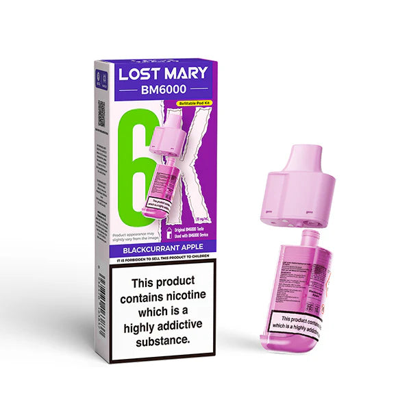 Lost Mary BM6000 Ersatzkartuschen inkl Mundstück – Lost Mary UK Edition, Lost Mary UK Nachfüllsystem