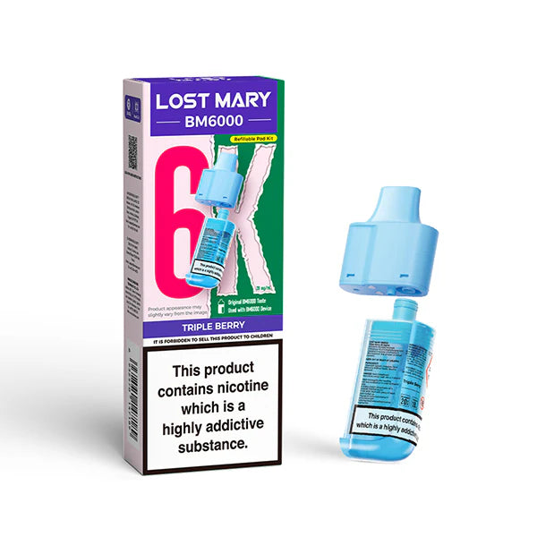 Lost Mary BM6000 Ersatzkartuschen inkl Mundstück – BM6000 Refill System, BM6000 UK Cartridge