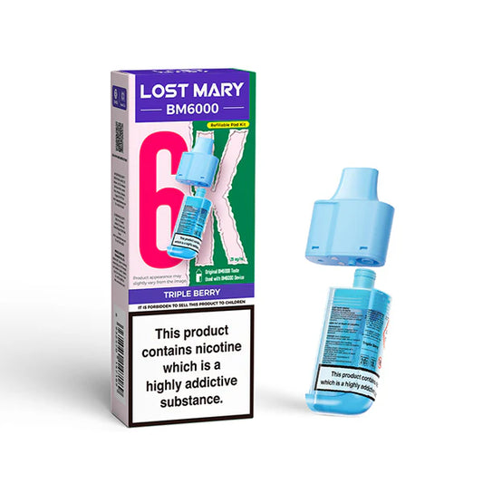 Lost Mary BM6000 Ersatzkartuschen inkl Mundstück – BM6000 Refill System, BM6000 UK Cartridge