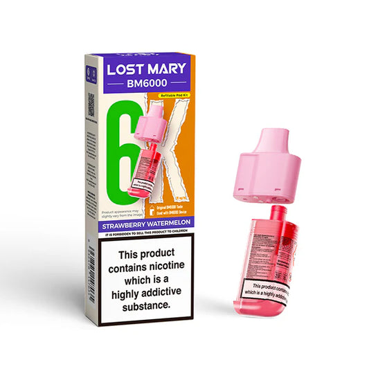 Lost Mary BM6000 Ersatzkartuschen inkl Mundstück – BM6000 Nachfüllkartusche, BM6000 Pod austauschen