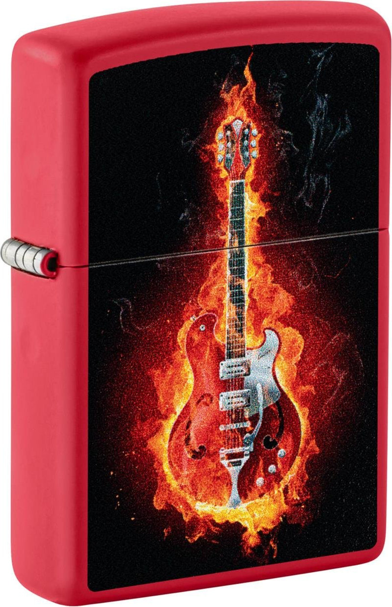 Zippo 233 Burning Guitar Design