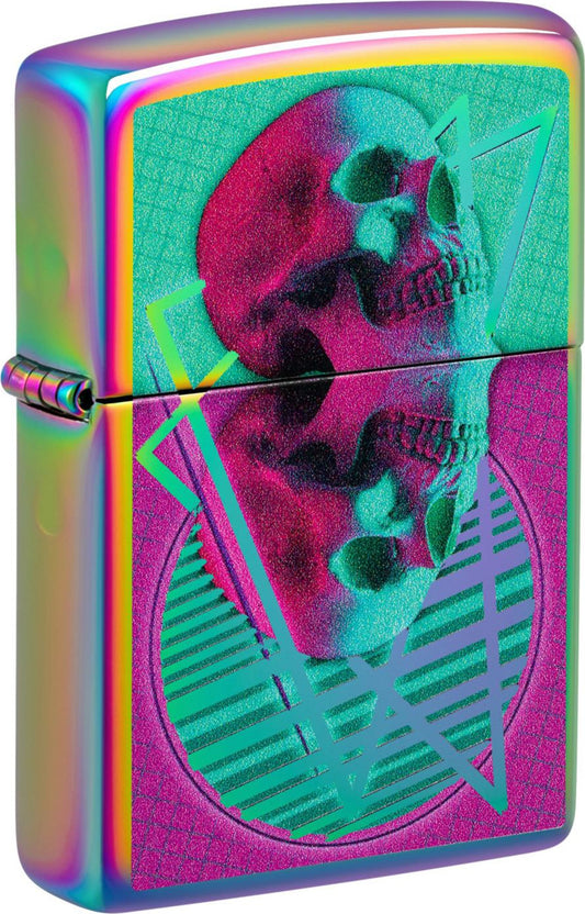 Zippo 151 Skull Mirrored