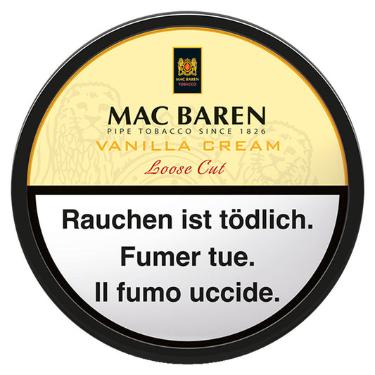 Mac Baren Vanilla Cream 100g – aromatisierter Pfeifentabak, Black Cavendish Mischung