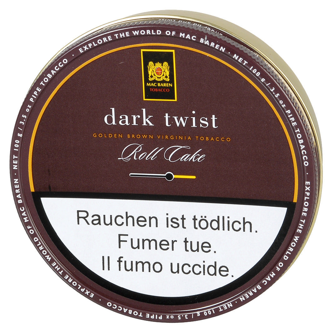 Mac Baren Dark Twist 100g – dänischer Pfeifentabak, hochwertiger Pfeifentabak