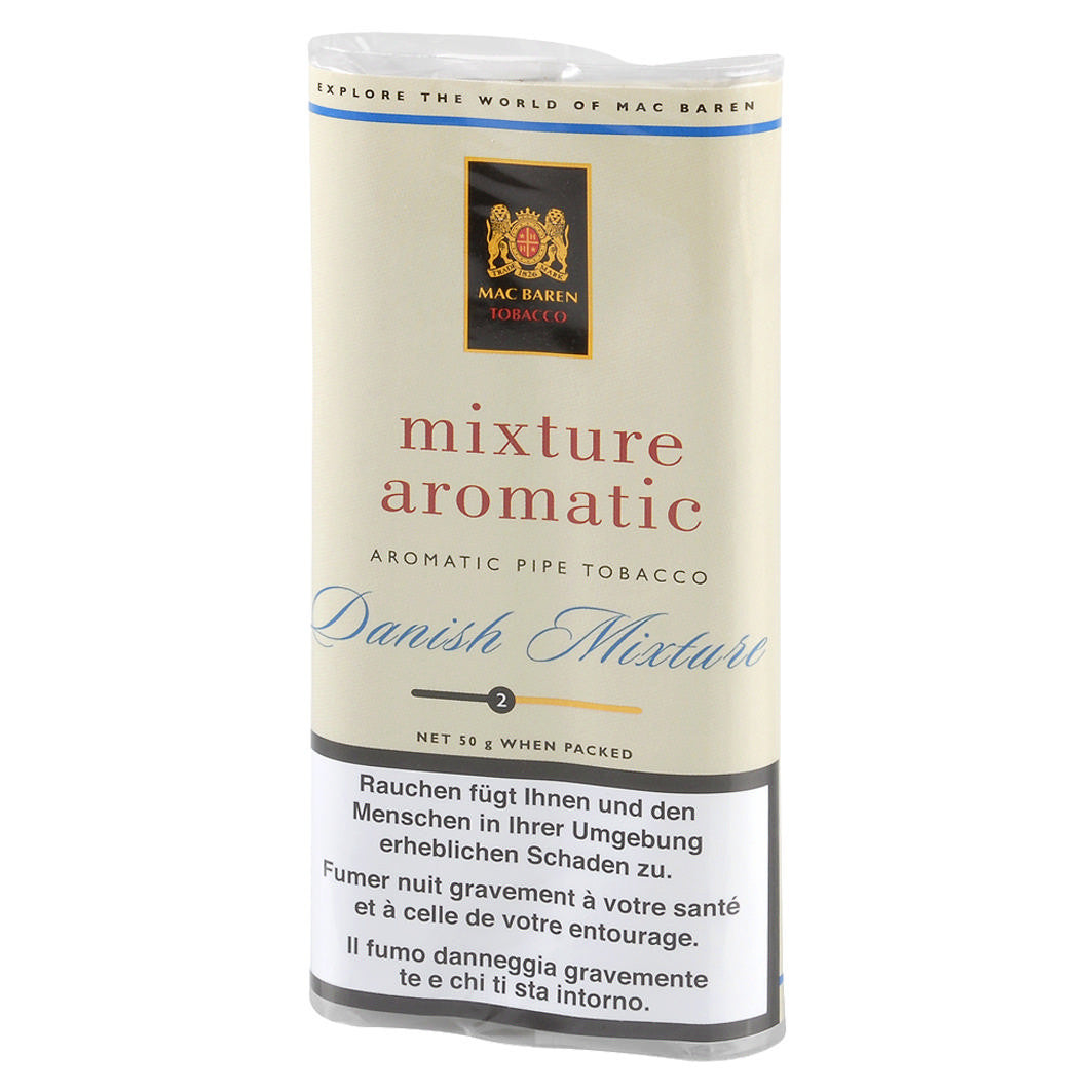 Mac Baren Mixture Aromatic 50g – aromatisierter Pfeifentabak, Black Cavendish Mischung