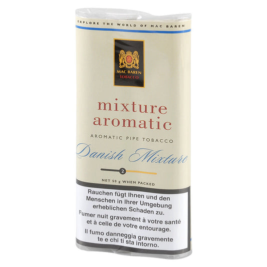 Mac Baren Mixture Aromatic 50g – aromatisierter Pfeifentabak, Black Cavendish Mischung