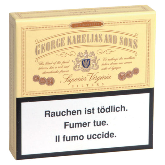 George Karelia Virginia Filters Box – 0.9 mg Nikotin, 10 mg Teer