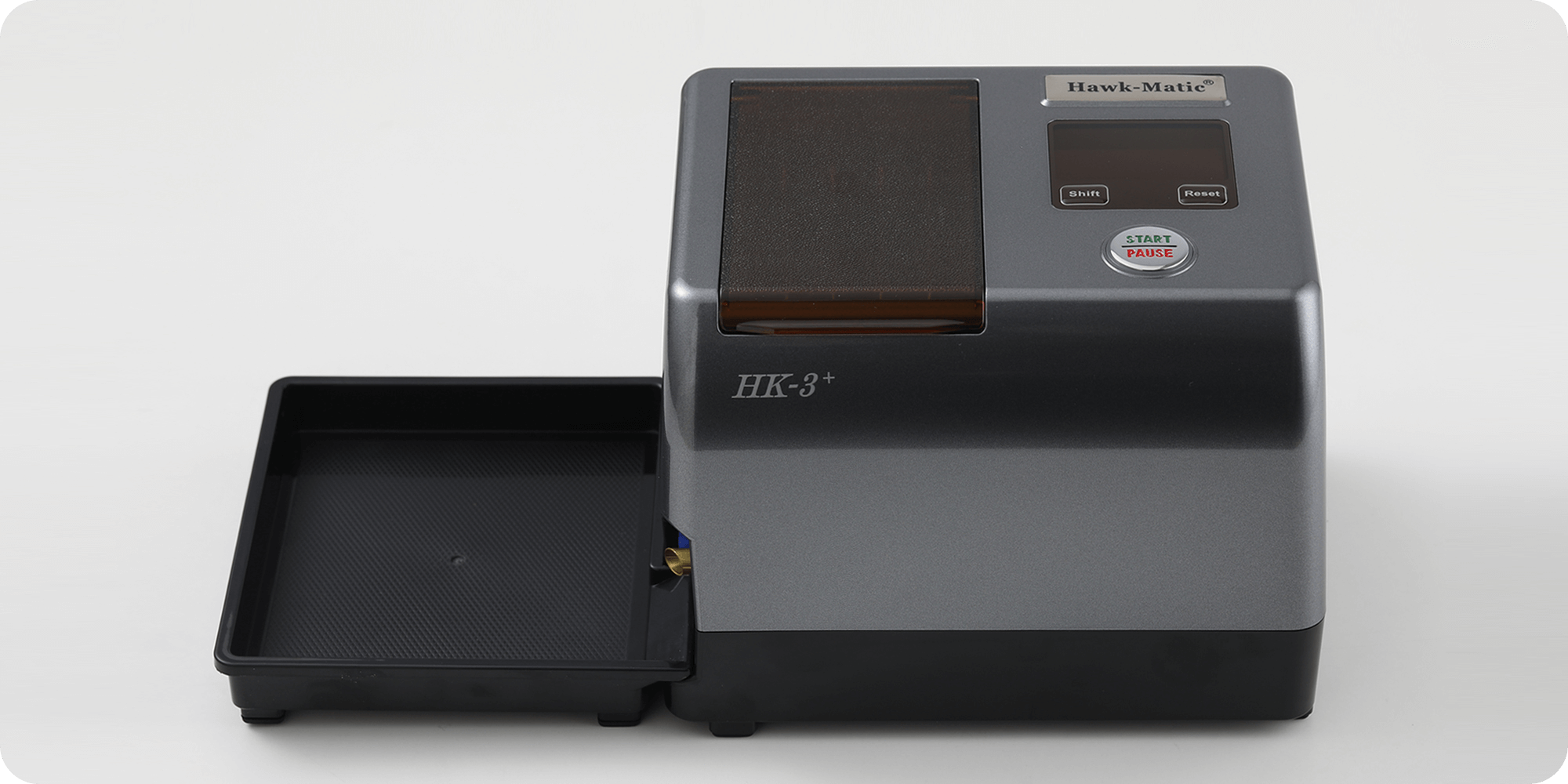 Hawk-Matic HK-3 in der Frontansicht mit magnetischer Auffangschale