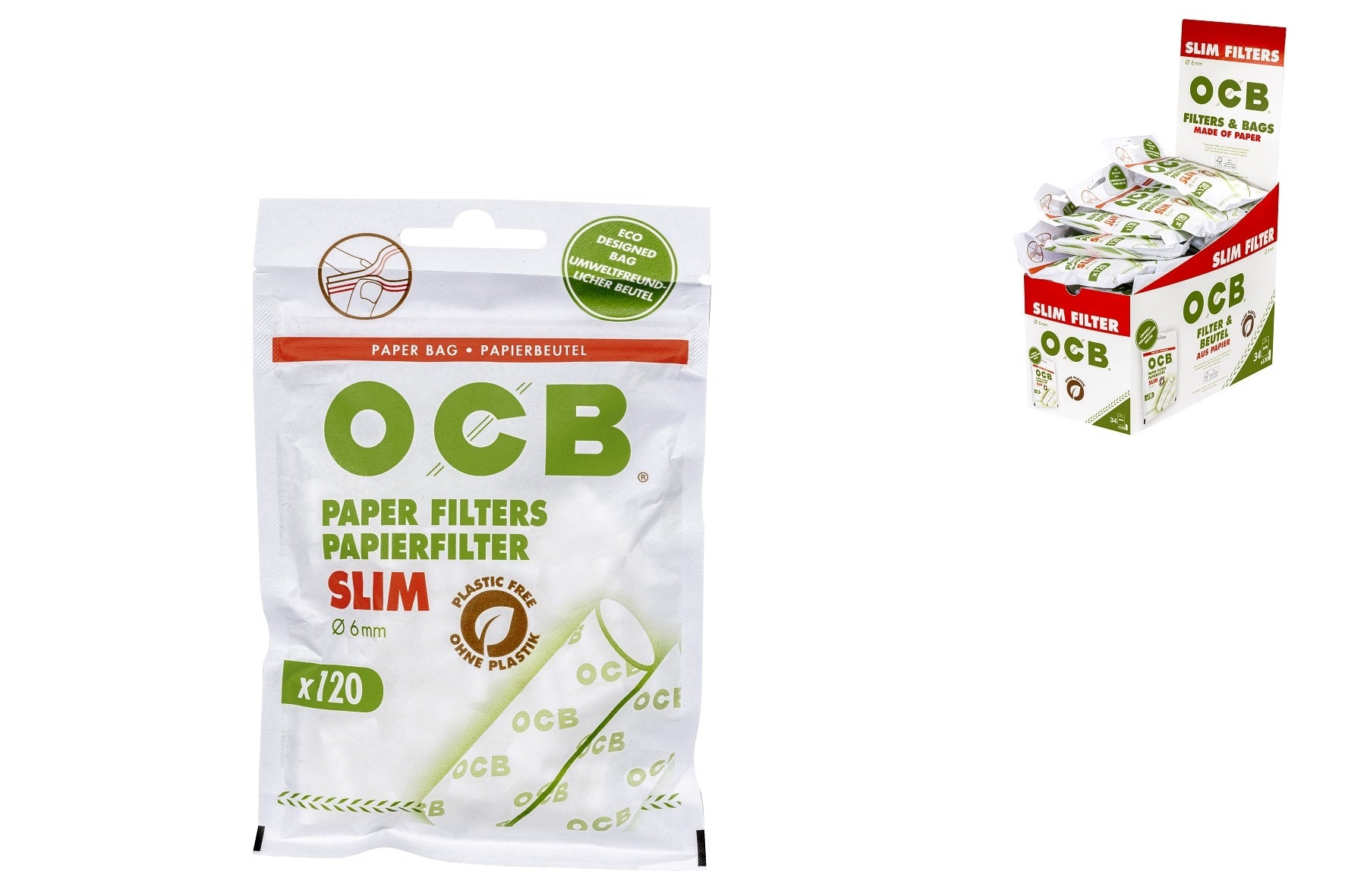 OCB Papierfilter Slim 6mm - 120 Stück