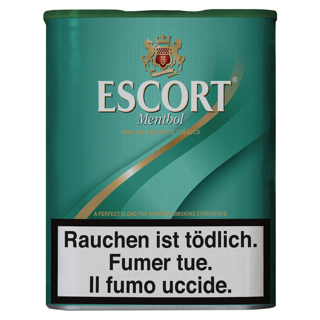 Escort Menthol Tabakeimer - 100g – aromatischer Menthol Feinschnitt, ausgewogener Mentholtabak