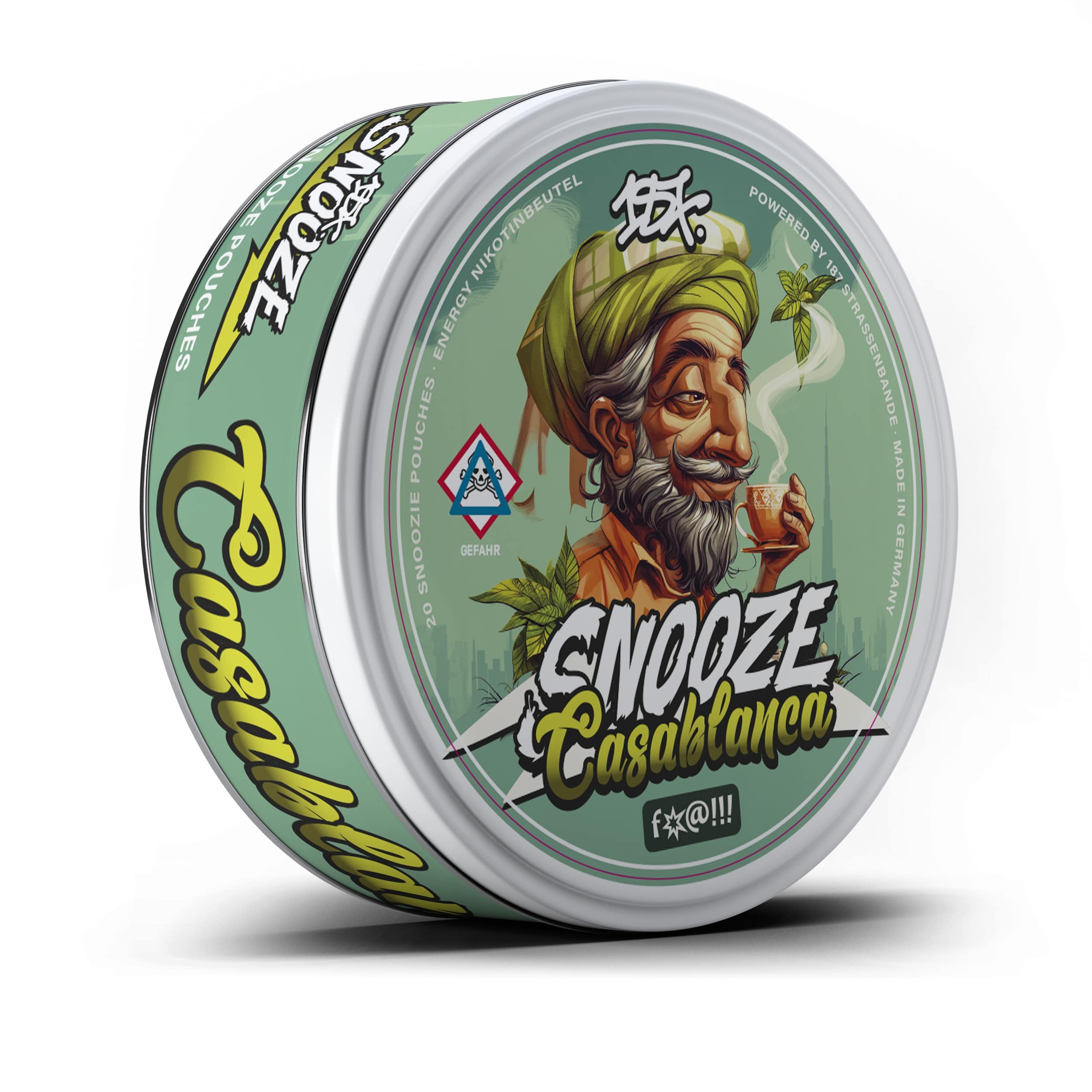 187 Snooze Casablanca – 12g Snusdose, 187 Nikotinbeutel