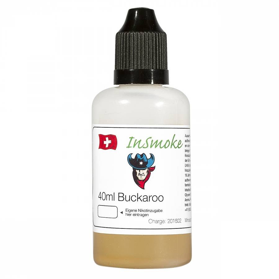 Insmoke Liquid - Buckaroo 40ml – 40ml Tabak Liquid, 50/50 Tabak Liquid