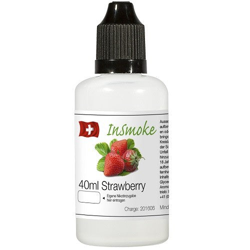 Insmoke Liquid - Erdbeer 40ml – 40ml Erdbeerliquid, 50/50 Fruchtliquid