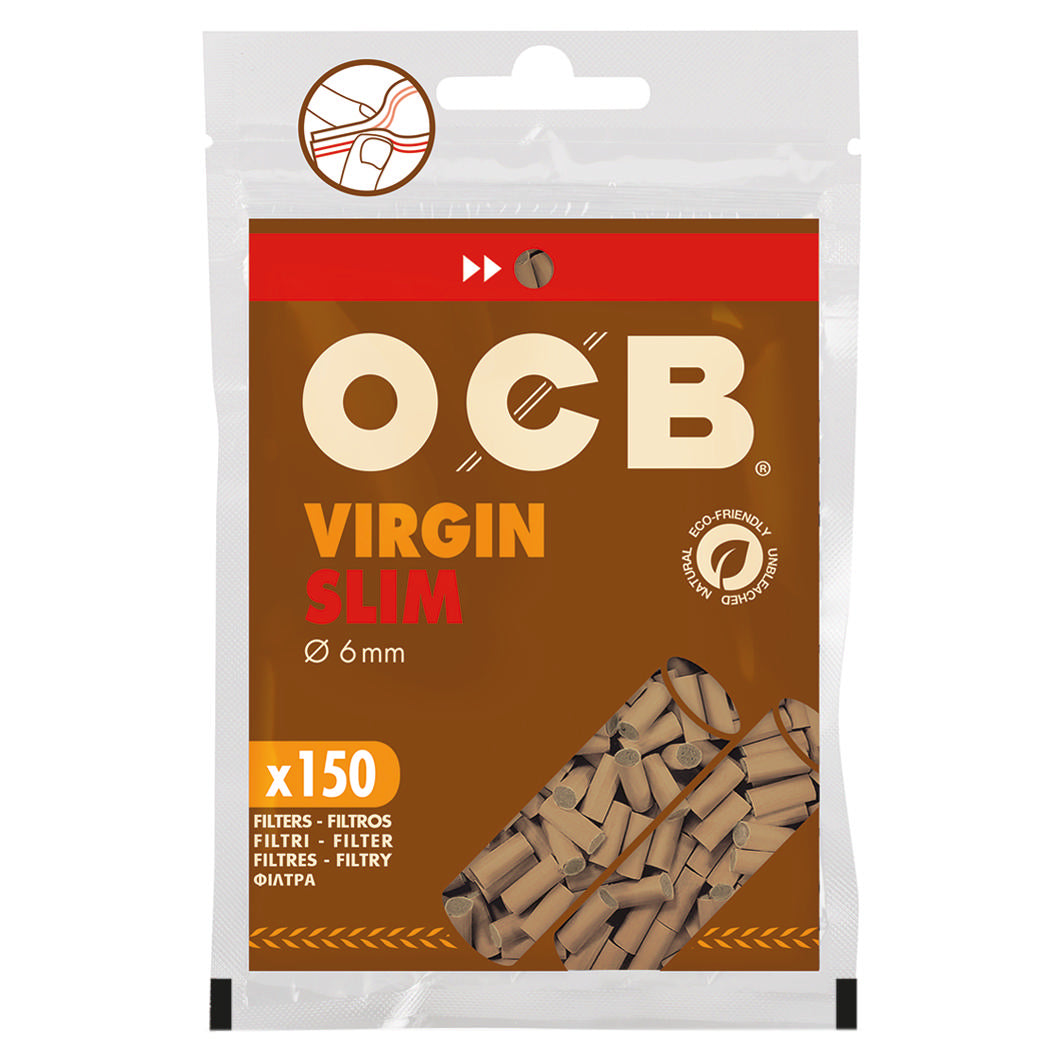 OCB Slim Virgin Filter – 6 mm Filter, chemiefreie Filter