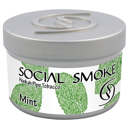 Wasserpfeifentabak Social Smoke Mint 250gr – 250 g Shisha-Tabak, authentischer Minzgeschmack