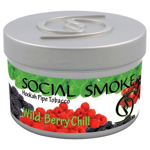 Wasserpfeifentabak Social Smoke Wild Berry Chill 200gr – 200 g Shisha-Tabak, authentischer Shisha-Geschmack