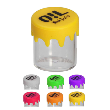 Glasdöschen klar mit Silikondeckel 7ml