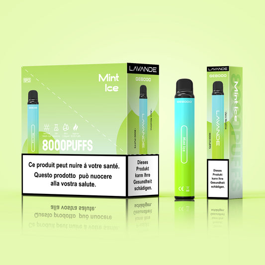 Lavande GE8000 Mint Ice - 0% – Blackcurrant Ice Geschmack, Blackcurrant Ice ohne Nikotin