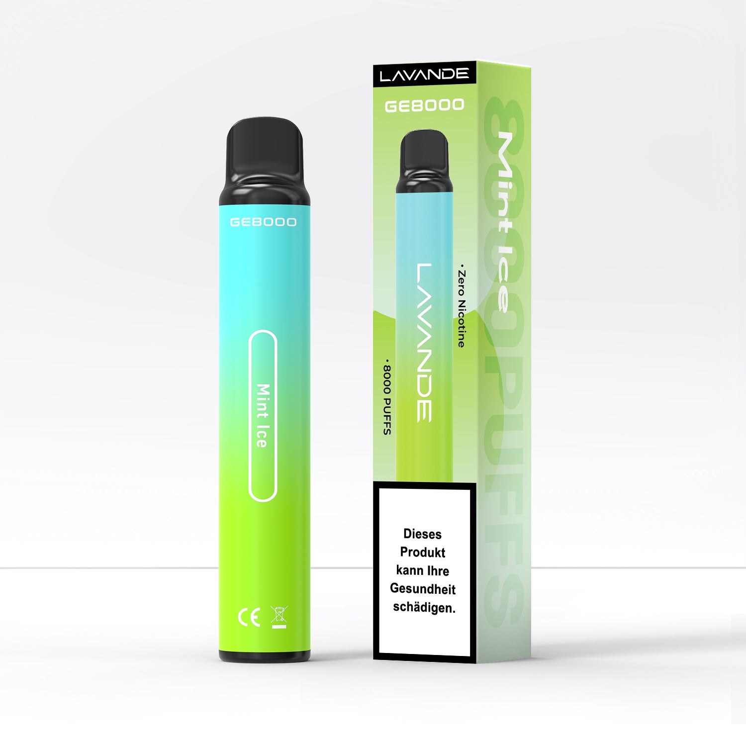 Lavande GE8000 Mint Ice - 0% – 8000 Züge Einweg-E-Zigarette, beste Einweg-Vapes 2024