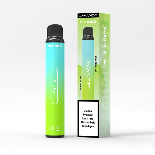 Lavande GE8000 Mint Ice - 0% – 8000 Züge Einweg-E-Zigarette, beste Einweg-Vapes 2024