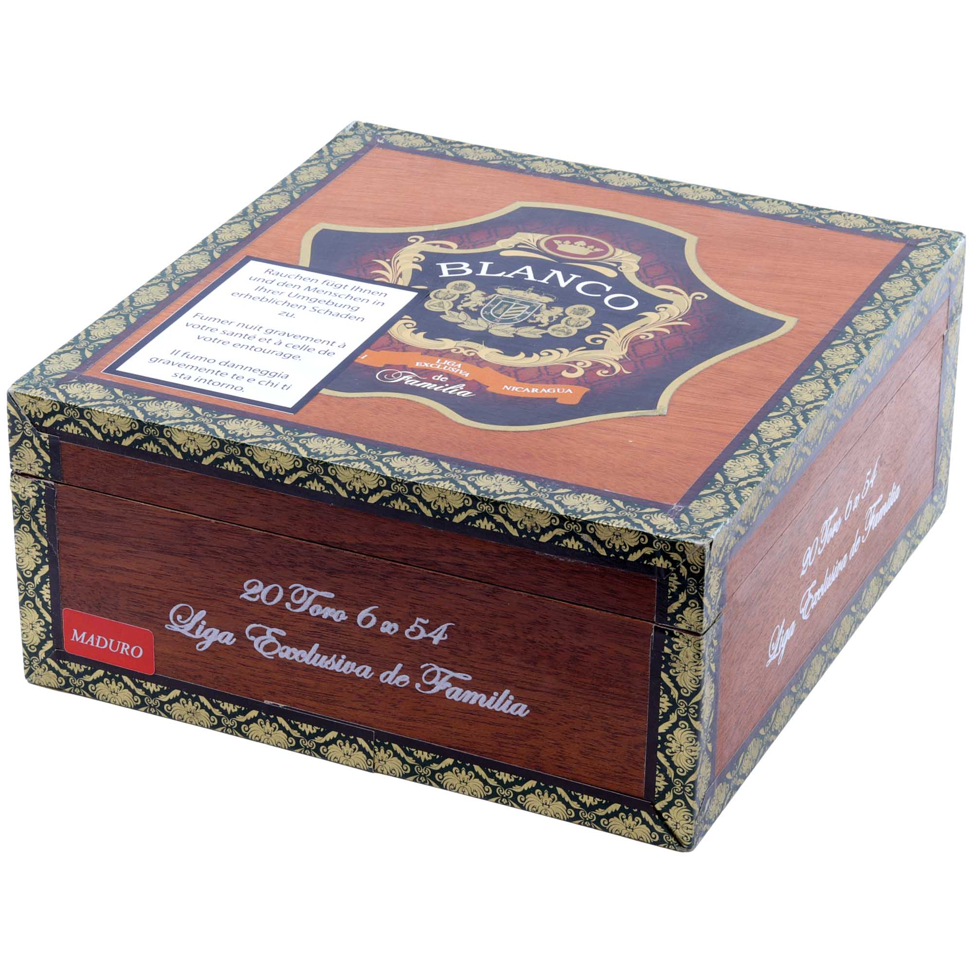 Blanco Liga Exclusiva Broadleaf Maduro Toro Zigarre, Toro-Format, Blanco Cigars