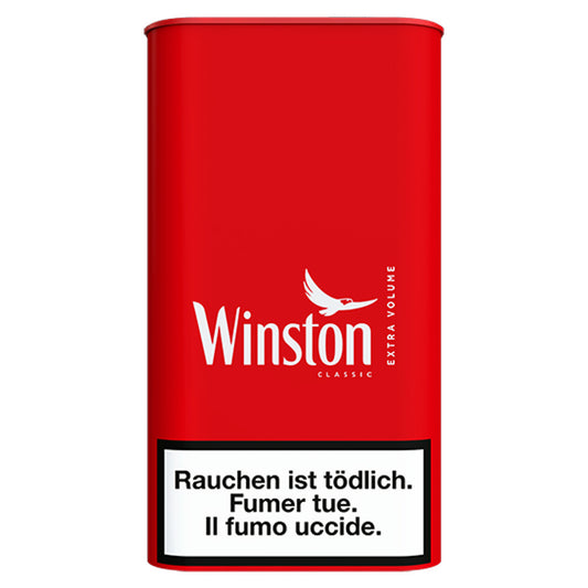 Winston Rot Classic Extra Volume Tabakeimer 85g – effiziente Verbrennung., frischer Tabak