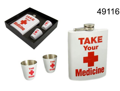 Flachmann Geschenkbox Emergency