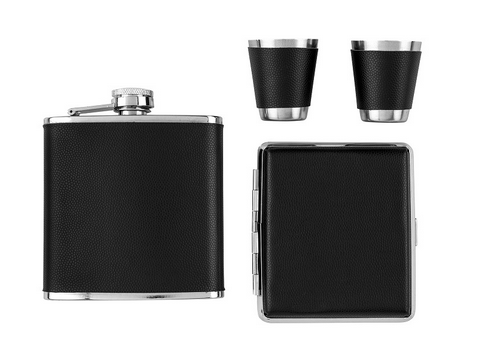 Flachmann Set Black