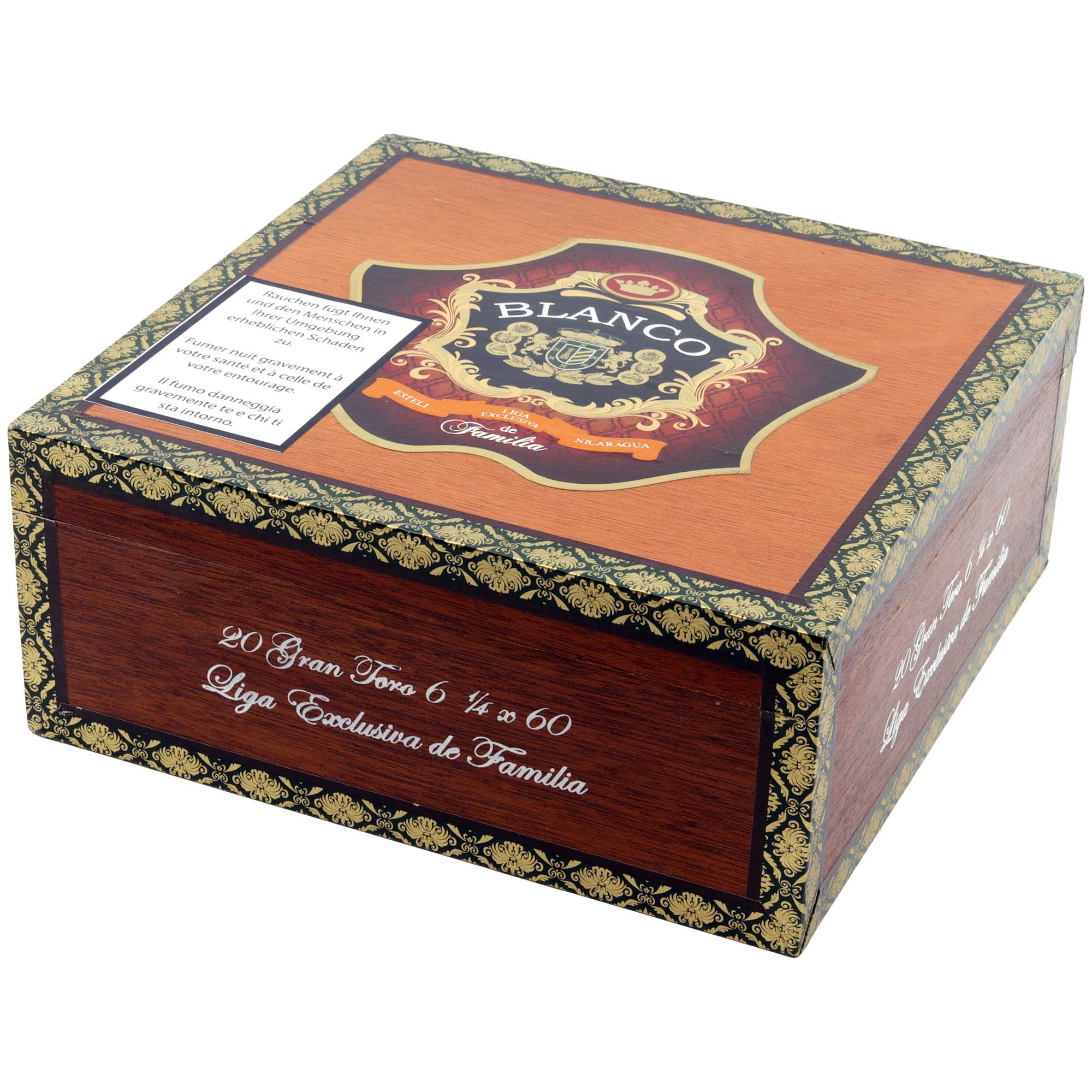 Blanco Liga Exclusiva de Familia Connecticut Shade Gran Toro Zigarre