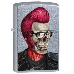 Zippo Rockabilly Skull Profile