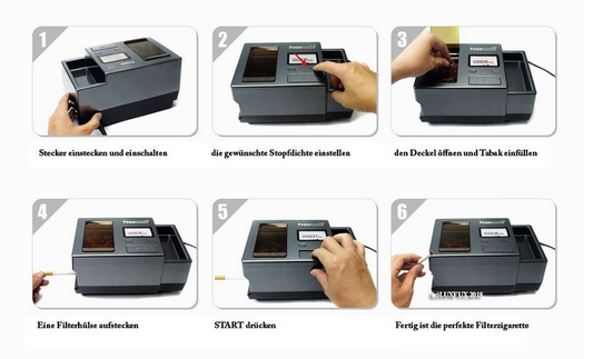 Powermatic 3+ Schwarz – digitales Display, digitalisierte Stopfmaschine