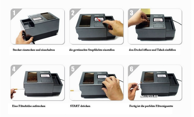 Powermatic 3+ Silber – digitale Zigarettenmaschine, günstige Stopfmaschine Schweiz