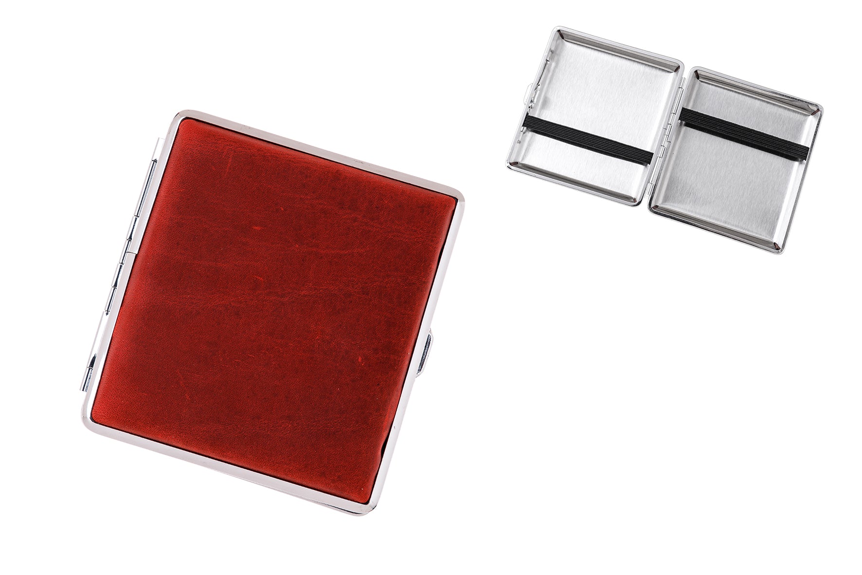Zigarettenetui Leder Vintage Rot – elegantes Zigarettenetui, Etui für Zigaretten