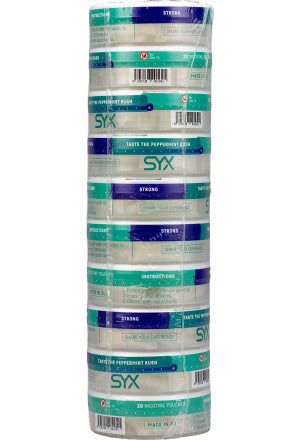 Stange SYX Peppermint Rush 12mg mit 10 Dosen tabakfreien Nikotinbeuteln