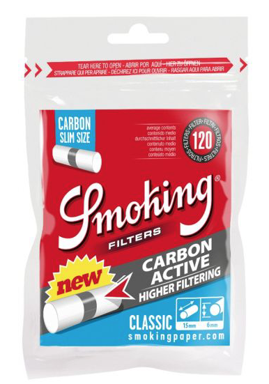 Smoking Classic Aktivkohle - 120 – 15 mm Länge, 6 mm Durchmesser