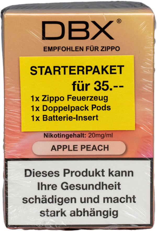 DBX Starterpaket Apple Peach Verpackung