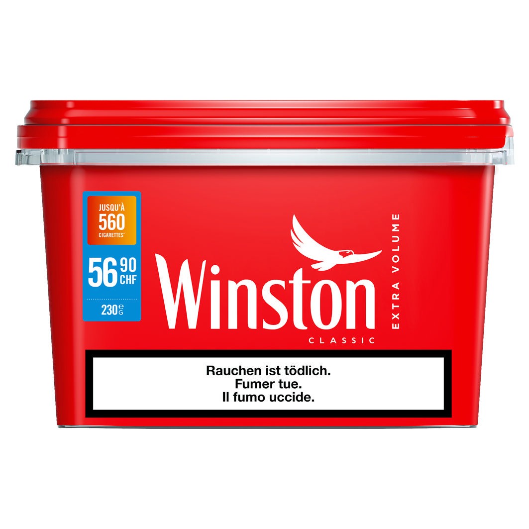 Winston Classic Tabakeimer + Hülsen/Papier – große Packung, handgerollte Zigaretten