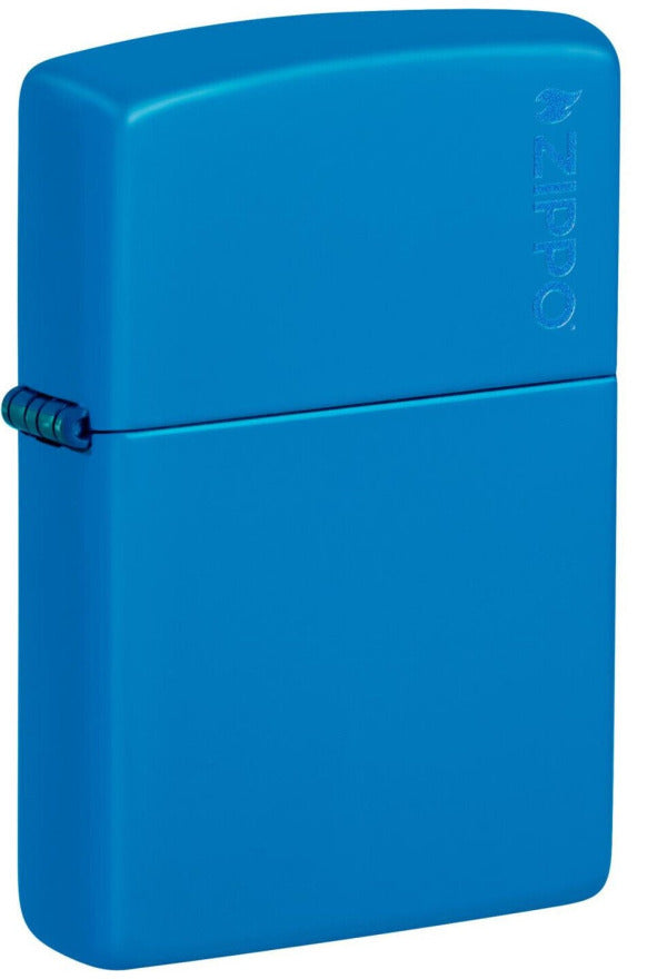 Zippo Sky Blue Matte with Logo