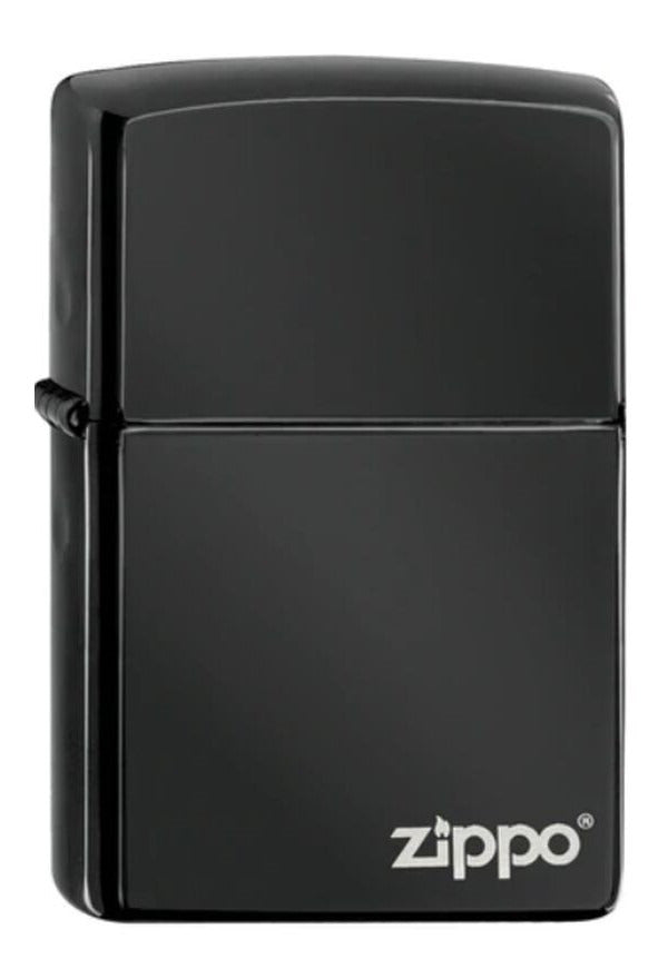 Zippo High Polish Ebony with Logo