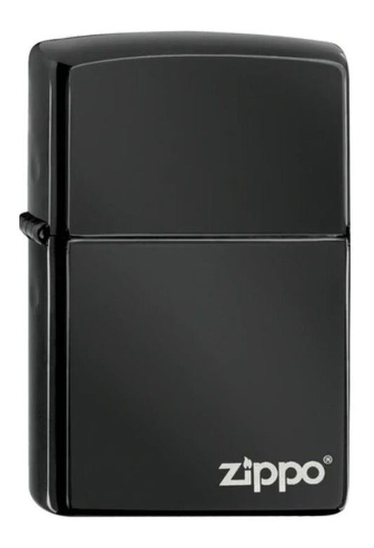 Zippo High Polish Ebony with Logo