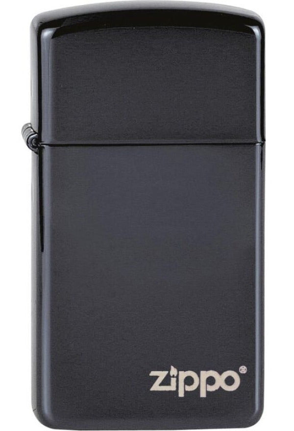 Zippo Slim Ebony Z Logo High Polish Black