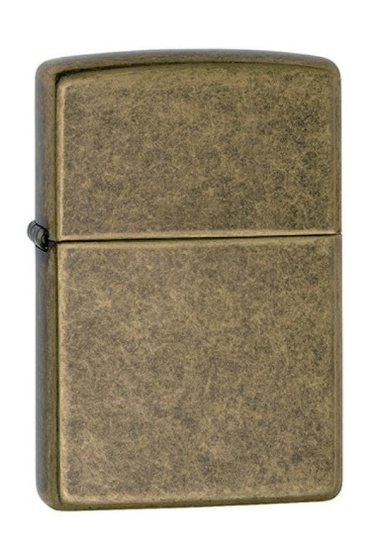 Zippo Flat Bottom Antique Brass