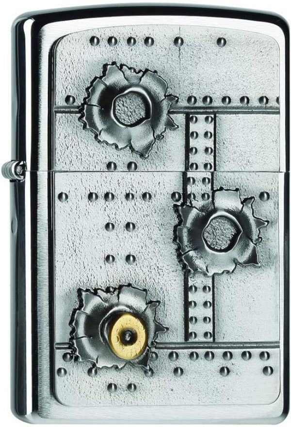 Zippo Pocket Lighter 200 Bullet Holes 3D