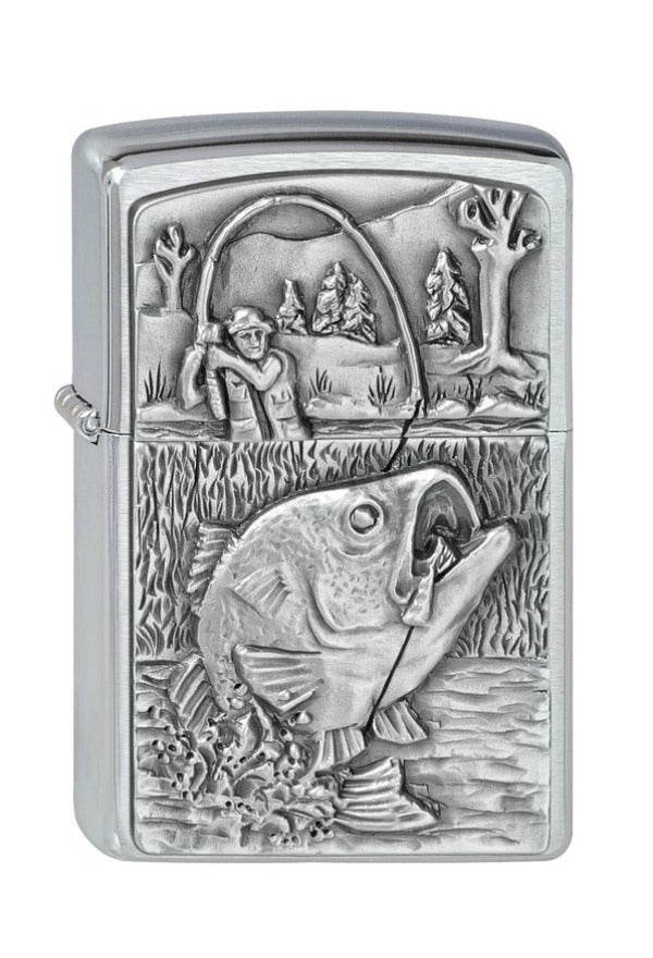 Zippo Pocket Lighter 200 Bass Fishing Emblem