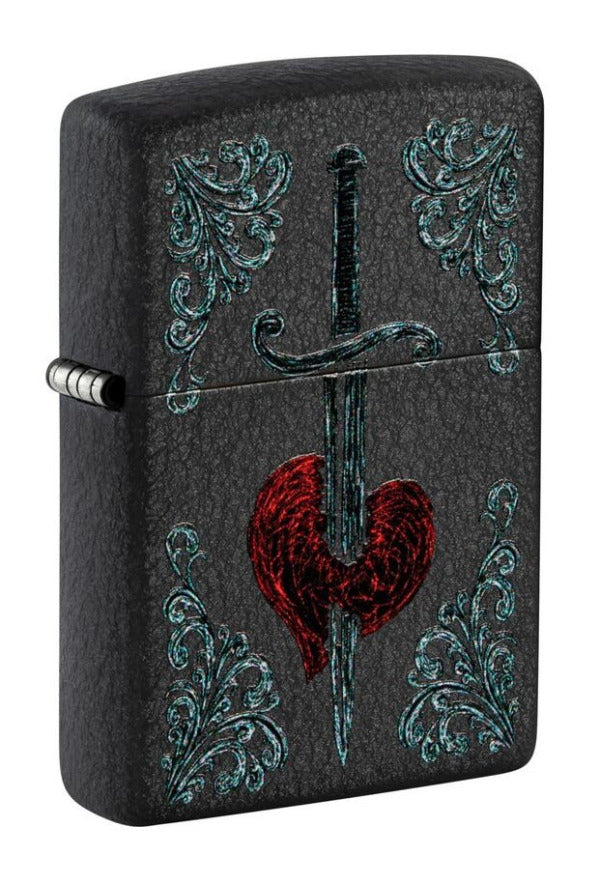 Zippo Heart Dagger Tattoo Design